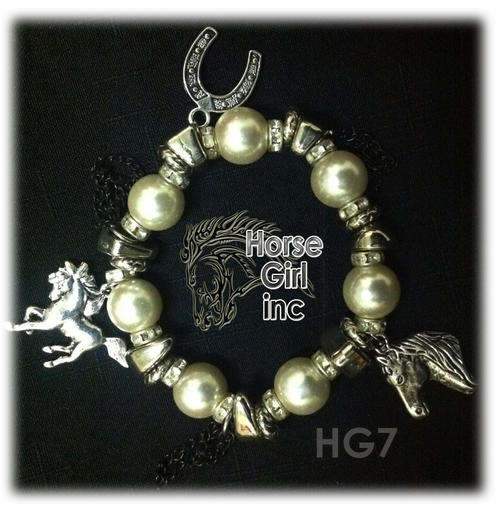 Ultimate Horse Lover - Beautiful silver beaded horse bracelet