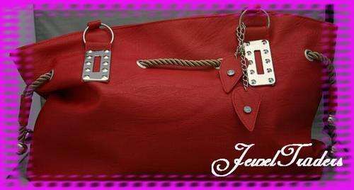 JT - Red & Silver Fashion Handbag