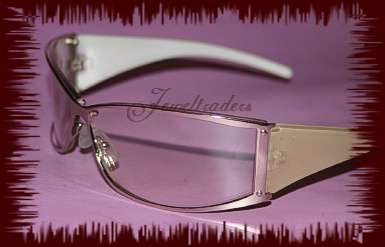 JT - "Stunning" White & Metallic Sunglasses