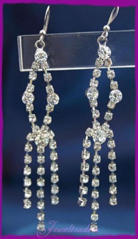 JT - **NEW!!** Austrian Crystal & Faux Silver Chandelier Earrings!!