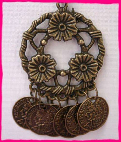 JT - "Old Coins" Necklace & Earrings set