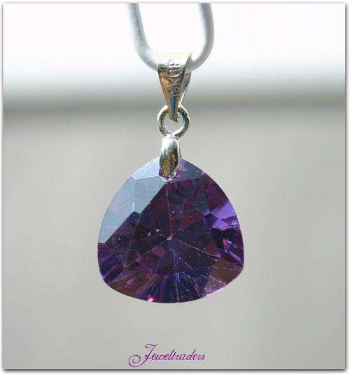 JT - February Birthstone Crystal Pendant - Amethyst