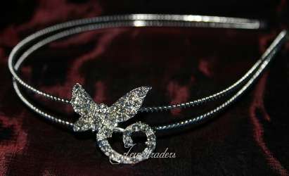 JT - "HIGH IN FASHION" Silver Diamante AliceBand