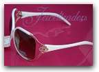 JT - "STUNNING" White & Gold & BROAD FASHION Sunglasses