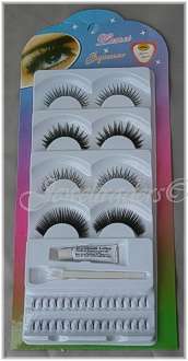 JT - "EYELASHES"  4 lash sets + loose lashes easy to put on