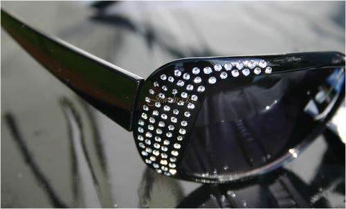 JT - "STUNNING" BLACK Diamante Detailed FASHION Sunglasses