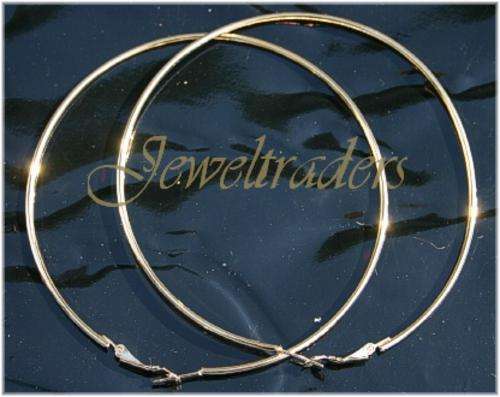 Large Golden Hooped Earrings 100mm