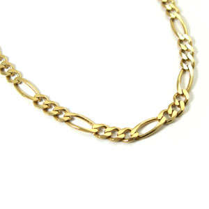 JT -  9ct GOLD plated 54cm Figaro Neck Chain