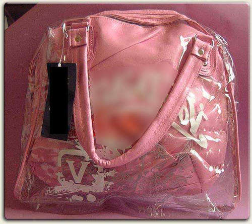 "LARGE PINK" Plastic  Fashion Handbag Pink plus free handbag hook