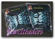 JT - The HAIRZING LIGHT/DARK BLUE Beaded Double Stretch Hair Comb
