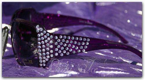 "STUNNING" Purple Diamante FASHION Sunglasses