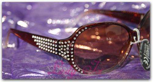 "FREE SHIPPING" Brown Diamante FASHION Sunglasses