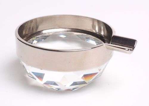 Swarovski Crystal Rhodium Ashtray Retired 1983