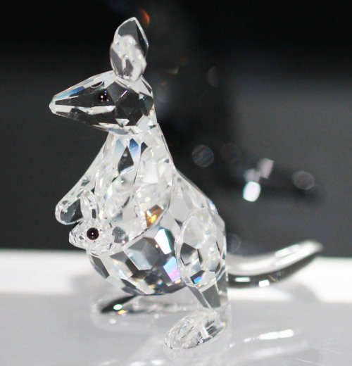 Swarovski Crystal Mother Kangaroo with Baby Joey