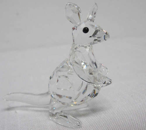 Swarovski Crystal Mother Kangaroo with Baby Joey