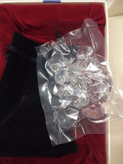 Swarovski Crystal Solid Swan and Bag Of Hearts