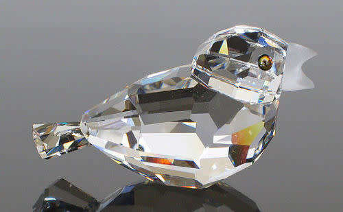 Swarovski Crystal Sparrow In a Summer Meadow