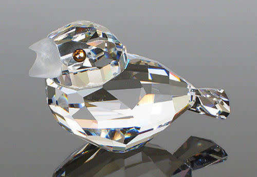 Swarovski Crystal Sparrow In a Summer Meadow