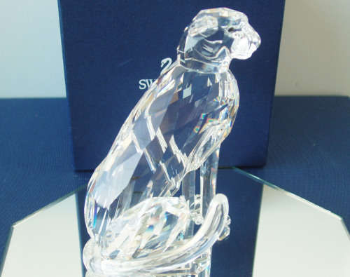 SWAROVSKI CRYSTAL CHEETAH V2 HIGH TAIL 183225  BOXED RETIRED RARE