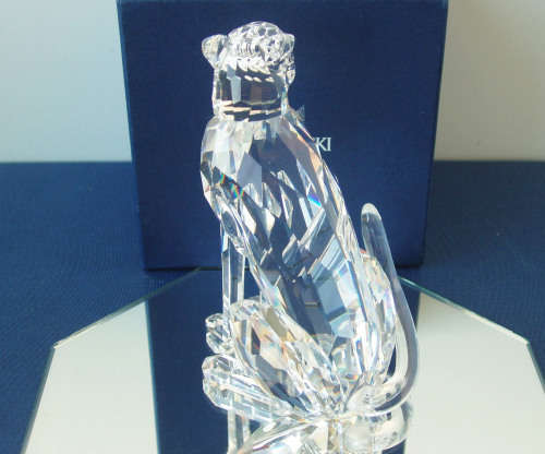 SWAROVSKI CRYSTAL CHEETAH V2 HIGH TAIL 183225  BOXED RETIRED RARE