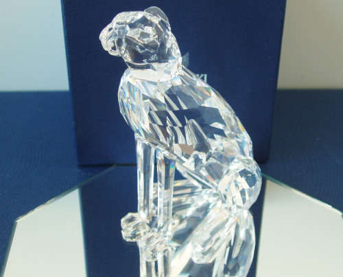 SWAROVSKI CRYSTAL CHEETAH V2 HIGH TAIL 183225  BOXED RETIRED RARE