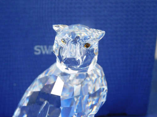 SWAROVSKI CRYSTAL CHEETAH V2 HIGH TAIL 183225  BOXED RETIRED RARE
