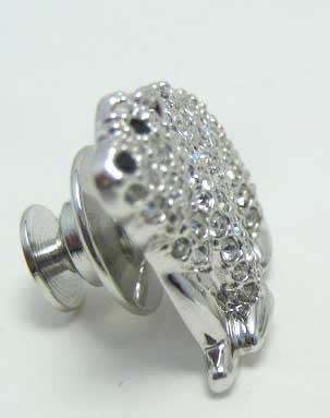 Swarovski SCS Silver Crystal 2012 Event Polar Bear Pin Brooch
