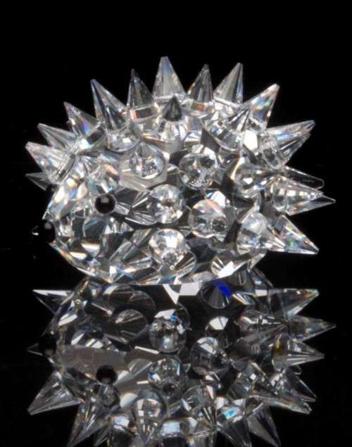 Swarovski Silver Crystal Hedgehog Oval Small No Whiskers