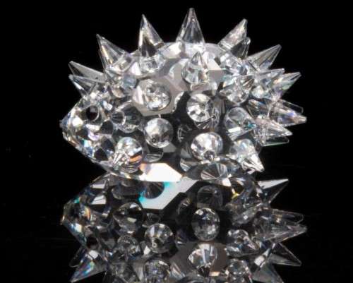 Swarovski Silver Crystal Hedgehog Oval Small No Whiskers