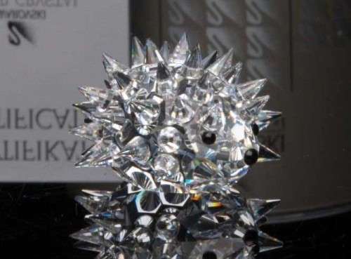 Swarovski Silver Crystal Hedgehog Oval Small No Whiskers