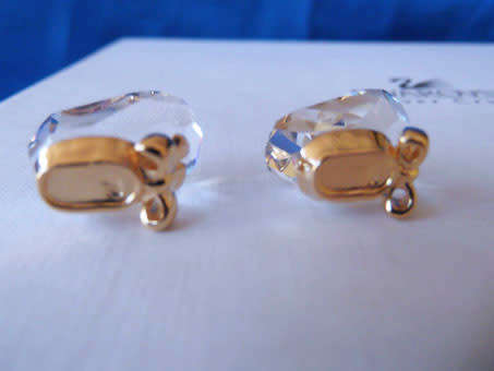 Swarovski Crystal Memories Moments Baby Shoes Gold Plated