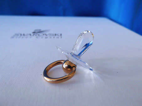 Swarovski Crystal Memories Moments Pacifer Dummy Gold Plated