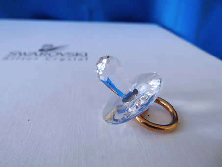 Swarovski Crystal Memories Moments Pacifer Dummy Gold Plated