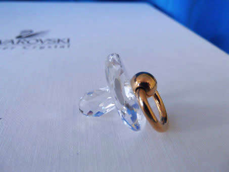 Swarovski Crystal Memories Moments Pacifer Dummy Gold Plated