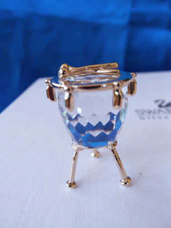 Swarovski Crystal Memories Moment Kettle Drum Gold Plated