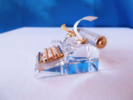 SWAROVSKI CRYSTAL MEMORIES MOMENTS Typewriter GOLD PLATED #