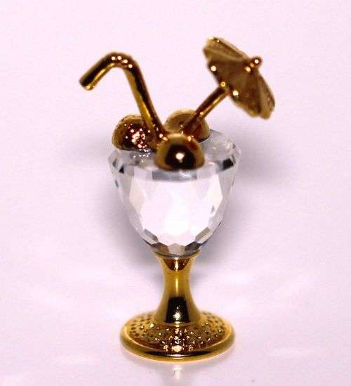 Swarovski Crystal Memories Moments Gold Plated Ice Cream Sundae