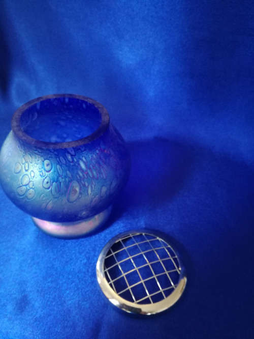 Stunning Blue Efferverscent Possi Vase