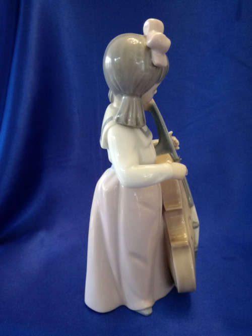 Lladro Nao Girl Playing Cello