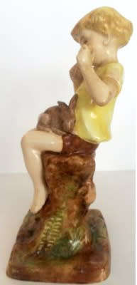 Royal Worcester Peter Pan Boy Figurine F. Gertner #