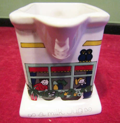 Vintage Wade England Miniature Rectangular Milk/Cream Jug Village Dairy Designs