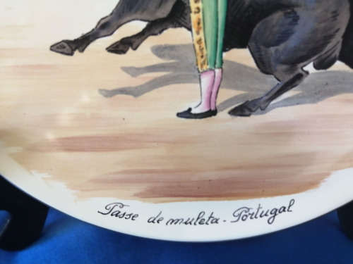 Vintage Decorator Plate from Aleluia Aveiro  Hand-Painted in Portugal