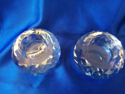 Stunning Cut Glass Tealight Holders