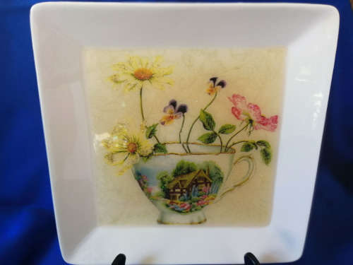 Square Beautiful Ceramic Tray - Dish