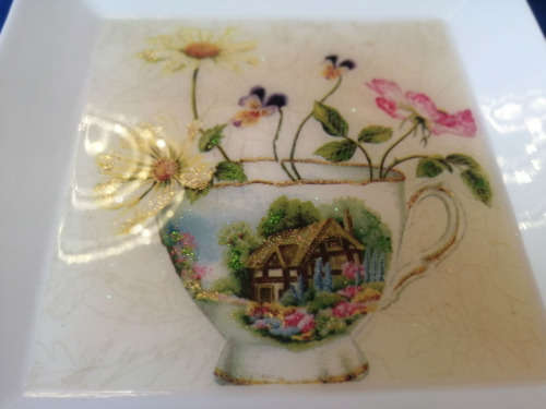 Square Beautiful Ceramic Tray - Dish