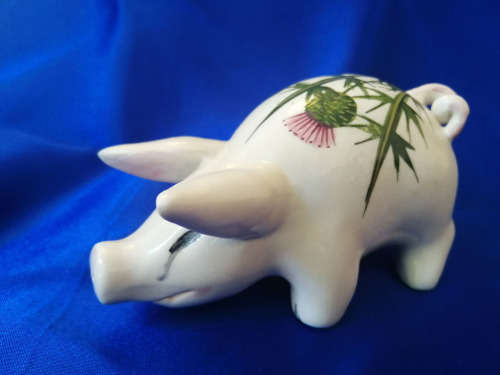 Plichta London pottery  large pig thistle Wemyss