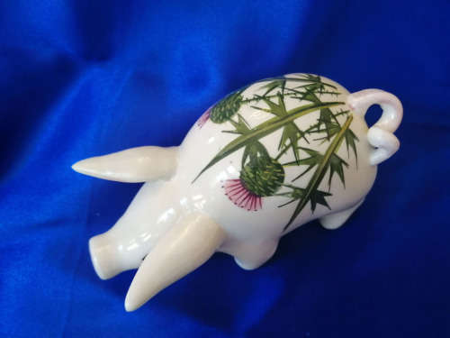 Plichta London pottery  large pig thistle Wemyss