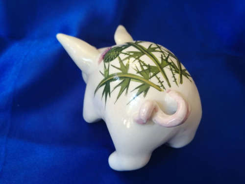 Plichta London pottery  large pig thistle Wemyss