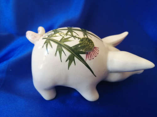 Plichta London pottery  large pig thistle Wemyss