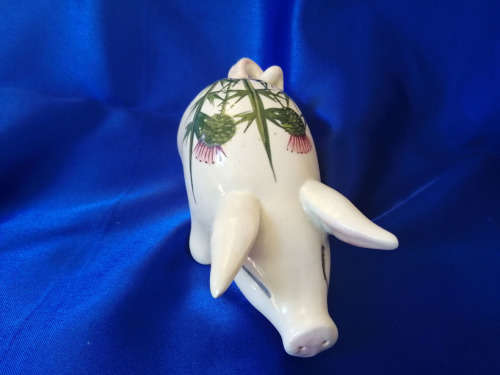 Plichta London pottery  large pig thistle Wemyss